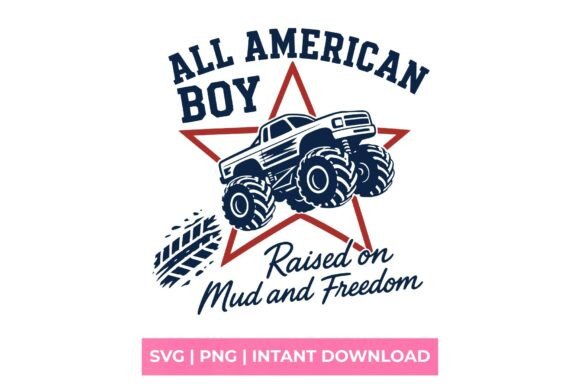 All American Boy Monster Truck SVG: A Bold Graphic for Local Branding and Packaging Impact