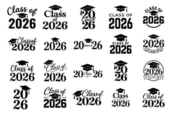 Class of 2026 Design Bundle – Versatile Graphics for T-Shirt Designs & Craft Projects