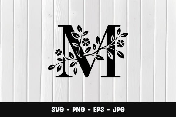 Decorative Letter M Monogram SVG & PNG for T-Shirts and Blog Graphics