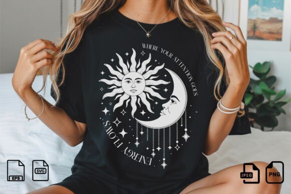 Energy Flows Celestial SVG for T-Shirt Designs & Graphics