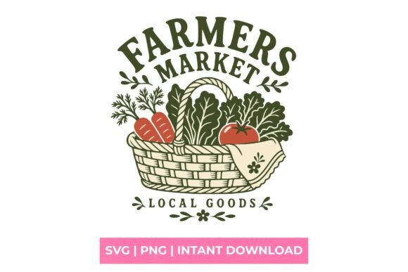 Farmers Market Local Goods SVG for T-Shirt Designs & Brand Graphics
