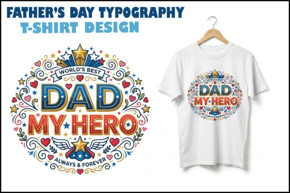 Father’s Day Typography T-Shirt Design for Graphics & Illustrations Campaigns