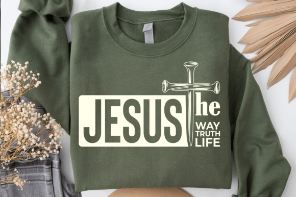 Jesus the Way the Truth the Life SVG PNG – A Faith-Focused Graphic for T-Shirt Designs and Visual Branding
