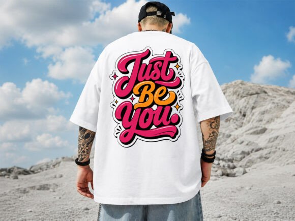 Just Be You Typography T-Shirt Design – Bold Graphics for Handmade T-Shirt Designs