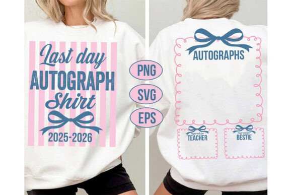 Striped Last Day Autographs PNG SVG – A Fresh Graphic for T-Shirt Designs and Marketing Visuals
