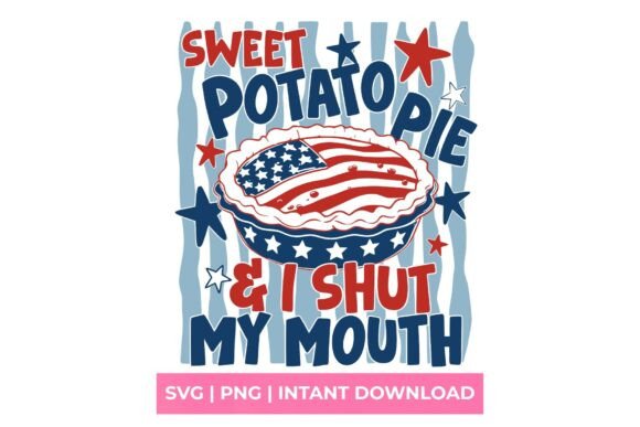 Sweet Potato Pie Patriotic SVG for T-Shirt Designs & Graphics