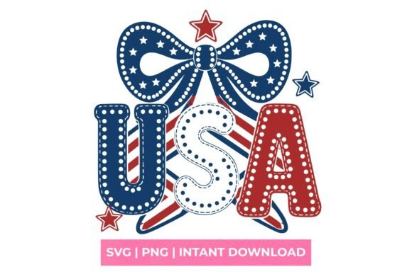 USA Patriotic Bow SVG – A Fresh Design Asset for T-Shirt Graphics and Local Branding