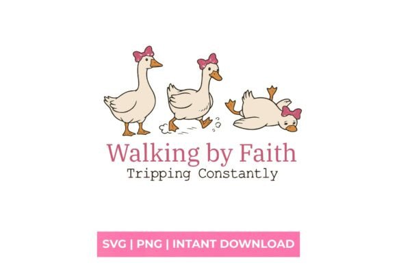 Walking by Faith Tripping Constantly SVG: A Visual Asset for Bloggers & Digital Publishers