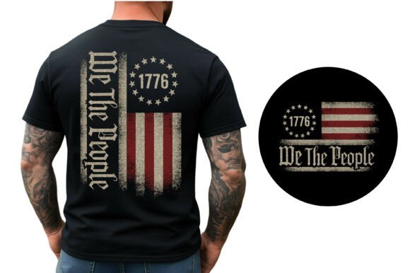 We the People 1776 American Flag Design